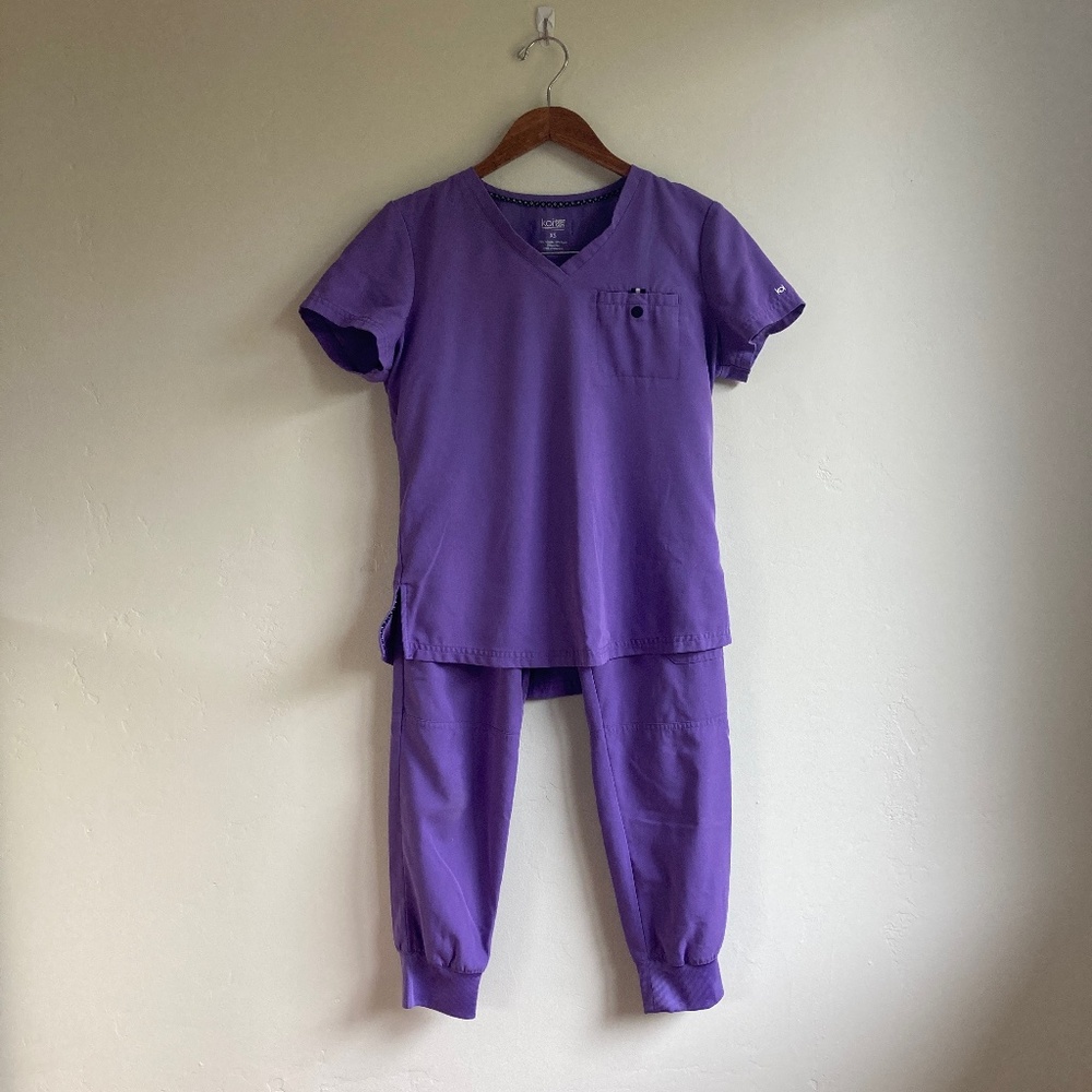 KOI Scrub Set Purple Size XS Jogger Bottoms